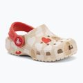 Детски джапанки Crocs Classic Heart Print Clog sandstone 2