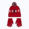 Czapka + rękawiczki dziecięce Nike Jordan Pom Beanie Set gym red