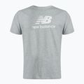 New Balance Essentials Stacked Logo Co сива мъжка тениска за тренировки NBMT31541AG 5