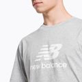 New Balance Essentials Stacked Logo Co сива мъжка тениска за тренировки NBMT31541AG 4