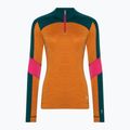 Дамска термоактивна блуза Smartwool Merino Baselayer Colorblock 1/4 Zip Boxed marmalade heather 3