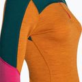 Дамска термоактивна блуза Smartwool Merino Baselayer Colorblock 1/4 Zip Boxed marmalade heather 7