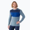 Мъжка термоактивна блуза Smartwool Thermal Merino Baselayer Colorblock Crew Boxed pewter blue