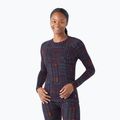 Дамски термобельо Smartwool Merino 250 Baselayer Crew Boxed с дълъг ръкав purple iris digi plaid