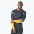 Мъжки термобельо Smartwool Intraknit Merino Baselayer Colorblock Crew с дълъг ръкав и въглен