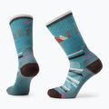 Дамски чорапи за трекинг Smartwool Hike Light Cushion Under The Stars Crew cascade green 5
