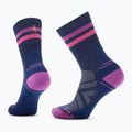 Дамски чорапи за трекинг Smartwool Hike Light Cushion Tube Stripe Crew deep navy/power pink 6
