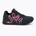 Дамски обувки SKECHERS Uno Dripping In Love black/pink 2