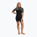 Дамски неопренов костюм за плуване ROX 2,0 mm Swell Natural Back Zip SS Springsuit black floral