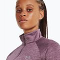 Under Armour Tech 1/2 Zip дамски суитчър - Twist мъгливо лилаво/свежа орхидея/металическо сребро 3