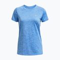 Under Armour Tech SSC дамска тениска за тренировки вода/бяло/металическо сребро 5