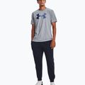 Мъжка тениска Under Armour Big Logo Fill steel light heather/black/royal 2