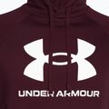 Мъжка блуза с качулка Under Armour Rival Fleece Logo HD тъмно кестеняво/бяло 6