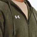 Мъжки суитшърт Under Armour Rival Fleece FZ Hoodie marine dd green/white 4