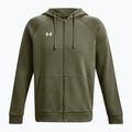 Мъжки суитшърт Under Armour Rival Fleece FZ Hoodie marine dd green/white 5