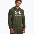 Мъжка качулка Under Armour Rival Fleece Logo HD marine от зелен/бял