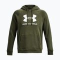 Мъжка качулка Under Armour Rival Fleece Logo HD marine от зелен/бял 4