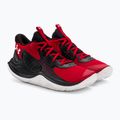 Баскетболни обувки Under Armour Jet'23 червено/черно/бяло 4