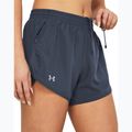 Дамски къси панталони за бягане Under Armour Fly By 3" downpour grey / downpour grey / reflective 4