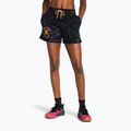 Under Armour Project Rock Underground Terry дамски шорти за тренировка черно/ново оранжево/бяло