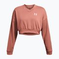 Under Armour дамски суитшърт за тренировки Rival Terry Os Crop Crew canyon pink/white 3