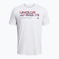 Мъжка тениска Under Armour Colorblock Wordmark бяло/черно 3