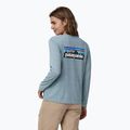 Дамска блуза с дълъг ръкав Patagonia P-6 Logo Responsibili-Tee thermal blue 3