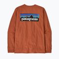 Мъжка блуза с дълъг ръкав Patagonia P-6 Logo Responsibili redtail rust