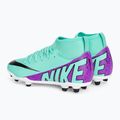 Детски футболни обувки Nike Jr Mercurial Superfly 9 Club FG/MG hyper turquoise/black/ white/fuchsia dream 3