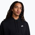 Мъжки суитшърт Nike Club French Terry Pullover Hoodie black/black/white 4