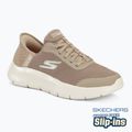 Дамски обувки SKECHERS Slip-ins Go Walk Flex Grand Entry сиво/бяло