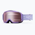 Детска скиорска маска Smith Daredevil S2 light lavender dot clouds/ignitor mirror antifog