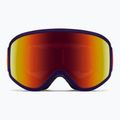 Детска скиорска маска Smith Reason OTG S3 deep plum gradient/red solx mirror antifog 2