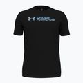Мъжка тениска за тренировка Under Armour Sliced Wordmark 60/40S black/horizon blue