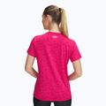 Under Armour Tech C-Twist тениска за тренировки за жени в цвят фуксия/бяло 2