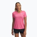 Дамска тренировъчна тениска Under Armour Tech V-Twist супер розово/бяло