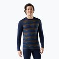 Мъжка термоактивна блуза Smartwool Merino 250 Baselayer Crew Boxed deep navy geo peaks