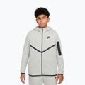 Детски суитшърт Nike Sportswear Tech Fleece Full-Zip тъмно сив heather/черен/черен