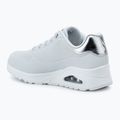 Дамски ботуши SKECHERS Uno Shimmer Away white/silver 3