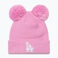 Дамска зимна шапка New Era Wmns Double Pom La Dodgers pastel pink