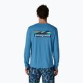 Мъжка блуза с дълъг ръкав Patagonia Capilene Cool Daily - Boardshort Logo shore blue/light shore blue x-dye 3