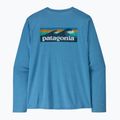 Мъжка блуза с дълъг ръкав Patagonia Capilene Cool Daily - Boardshort Logo shore blue/light shore blue x-dye 5
