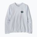 Мъжка блуза с дълъг ръкав за трекинг Patagonia Great Waves Responsibili Tee white