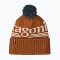Зимна шапка Patagonia Powder Town hut tripper logo: cinnamon brown