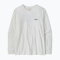 Дамска блуза с дълъг ръкав Patagonia P-6 Logo Responsibili-Tee LS fiber white