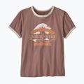 Дамска тениска Patagonia Great Waves Ringer Tee moonrise taupe