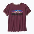 Дамска тениска Patagonia Fitz Roy Foothills Ringer Tee berry fig 2