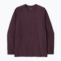 Мъжка блуза с дълъг ръкав  Patagonia P-6 Logo Responsibili berry fig