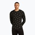 Мъжка термоактивна блуза icebreaker Merino 200 Oasis Crewe Snow Day black/peridot/aop