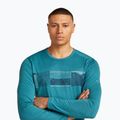 Мъжки Icebreaker Merino 200 Oasis Crewe Elevation Line топаз термален дълъг ръкав 6